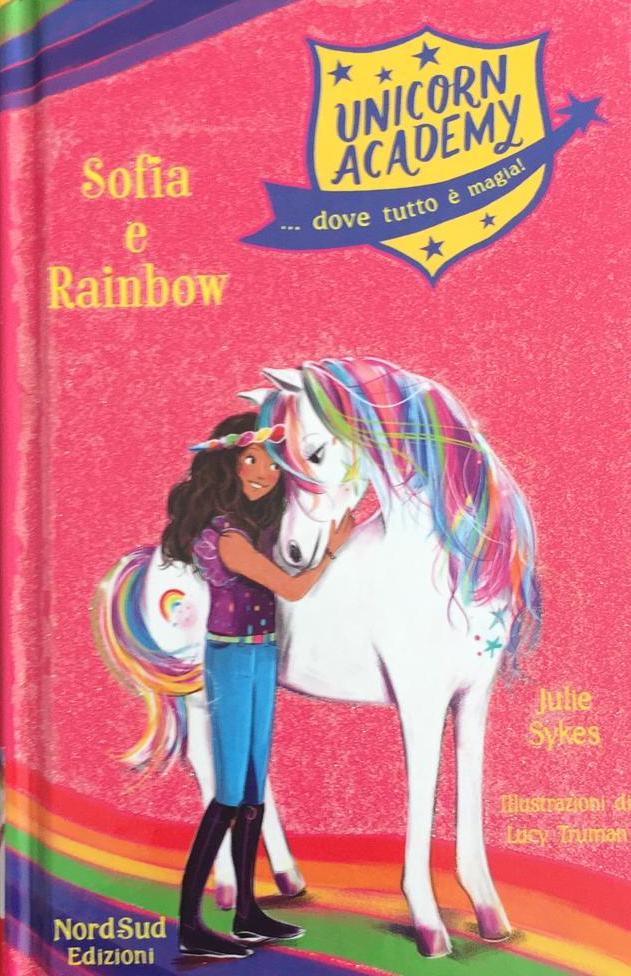 Sofia abbraccia il suo unicorno
