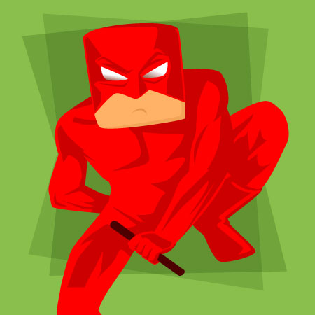 Supereroe con calzamaglia rossa