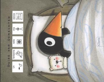 pinguino nel letto con orsetto