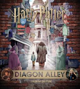 Harry Potter e Hagrid che passeggiano a Diagon Alley