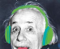 classica foto di Albert Einstein con le cuffie